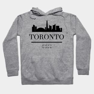 TORONTO CANADA BLACK SILHOUETTE SKYLINE ART Hoodie